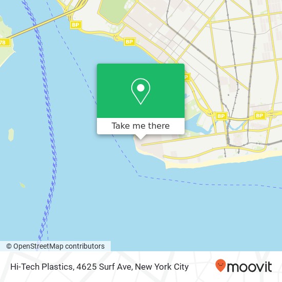 Mapa de Hi-Tech Plastics, 4625 Surf Ave