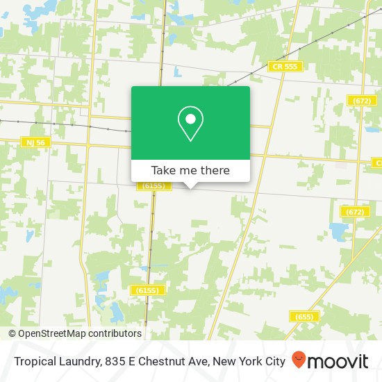 Mapa de Tropical Laundry, 835 E Chestnut Ave