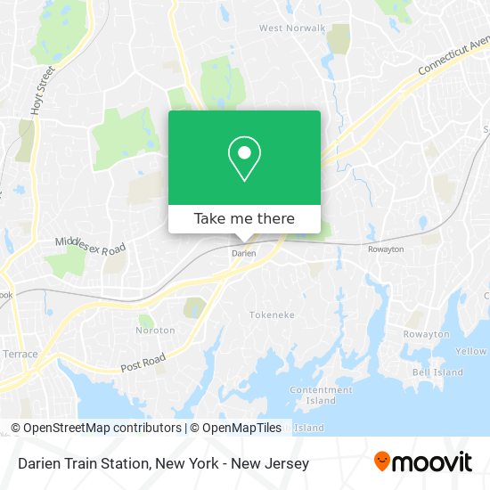 Darien Train Station map