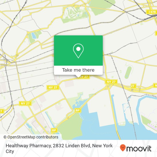 Healthway Pharmacy, 2832 Linden Blvd map
