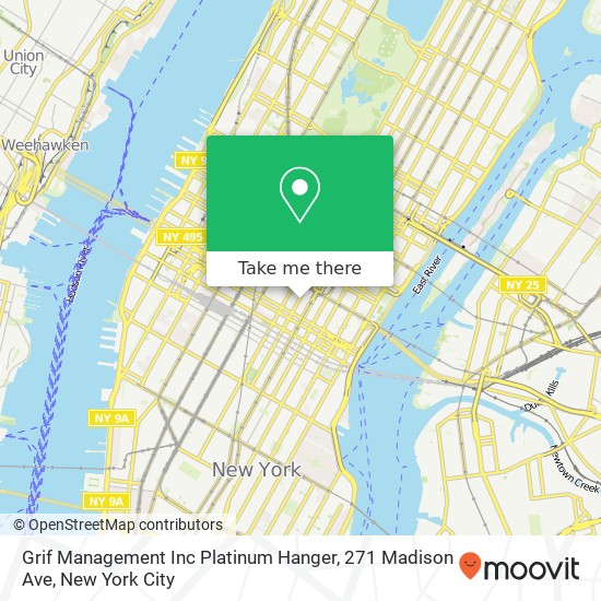 Mapa de Grif Management Inc Platinum Hanger, 271 Madison Ave