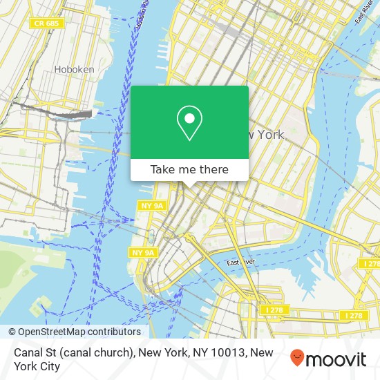Canal St (canal church), New York, NY 10013 map