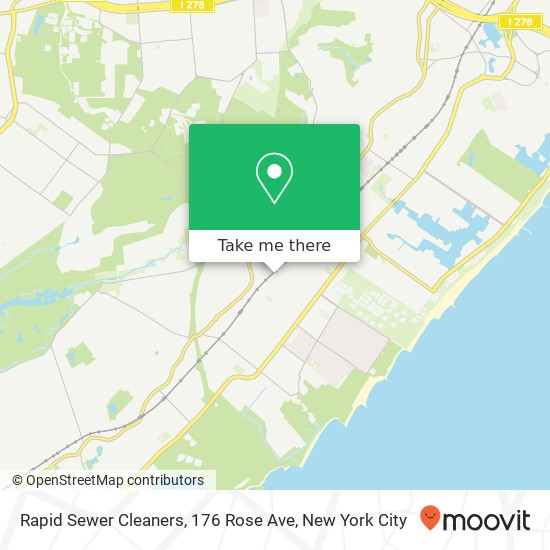 Mapa de Rapid Sewer Cleaners, 176 Rose Ave