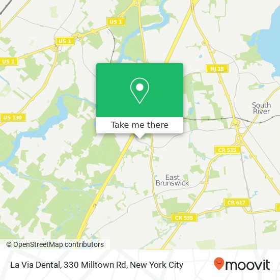 Mapa de La Via Dental, 330 Milltown Rd
