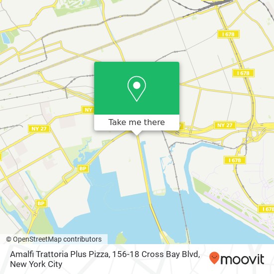 Amalfi Trattoria Plus Pizza, 156-18 Cross Bay Blvd map