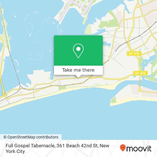 Mapa de Full Gospel Tabernacle, 361 Beach 42nd St