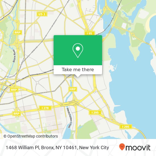 Mapa de 1468 William Pl, Bronx, NY 10461
