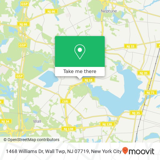 1468 Williams Dr, Wall Twp, NJ 07719 map