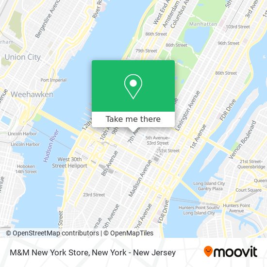 M&M New York Store map