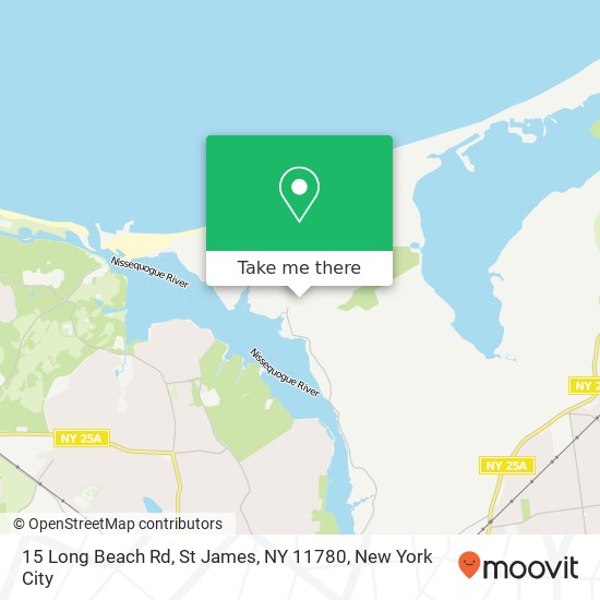 Mapa de 15 Long Beach Rd, St James, NY 11780