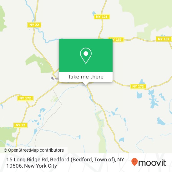 15 Long Ridge Rd, Bedford (Bedford, Town of), NY 10506 map