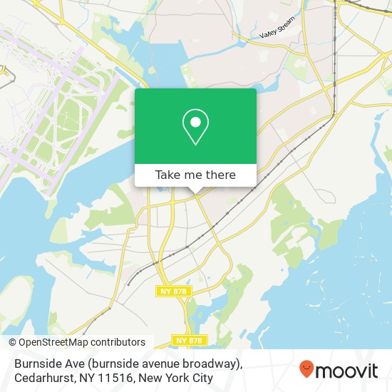 Mapa de Burnside Ave (burnside avenue broadway), Cedarhurst, NY 11516