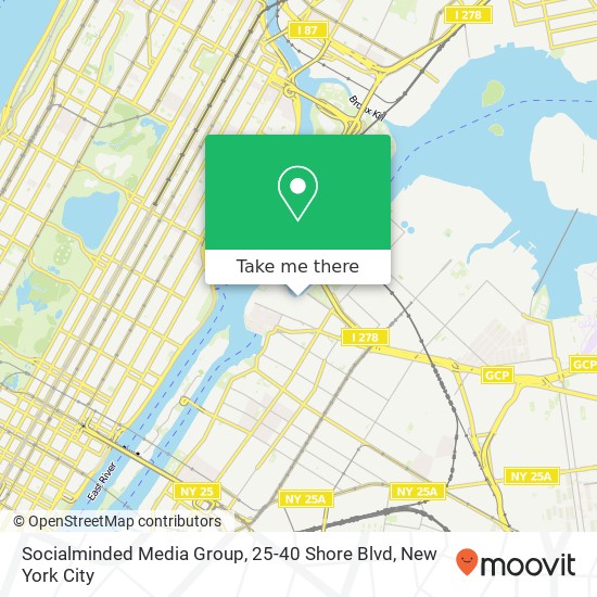 Socialminded Media Group, 25-40 Shore Blvd map