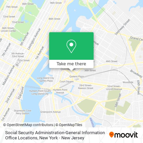 Social Security Administration-General Information Office Locations map