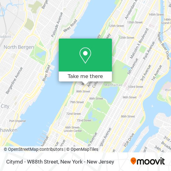 Mapa de Citymd - W88th Street