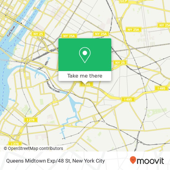 Queens Midtown Exp/48 St map