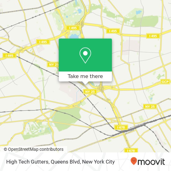Mapa de High Tech Gutters, Queens Blvd