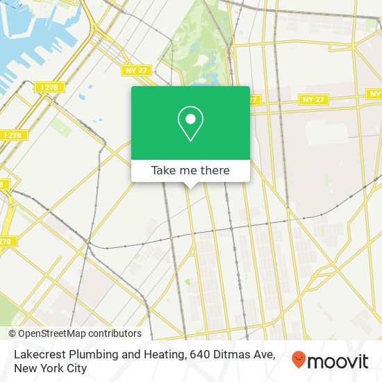 Mapa de Lakecrest Plumbing and Heating, 640 Ditmas Ave