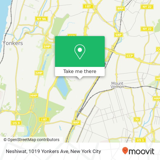 Mapa de Neshiwat, 1019 Yonkers Ave
