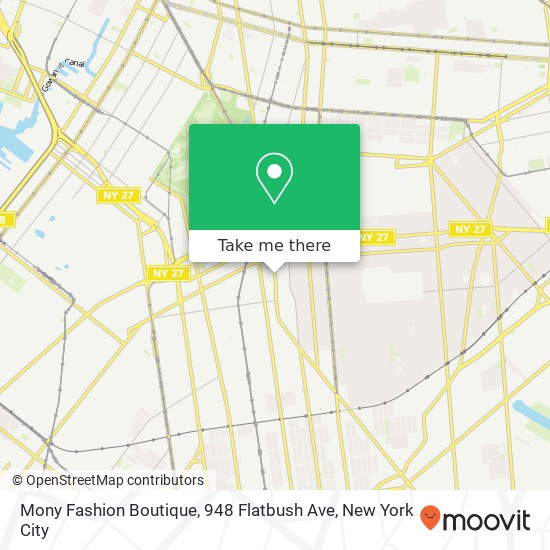 Mony Fashion Boutique, 948 Flatbush Ave map