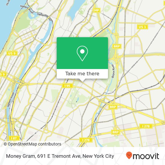 Money Gram, 691 E Tremont Ave map