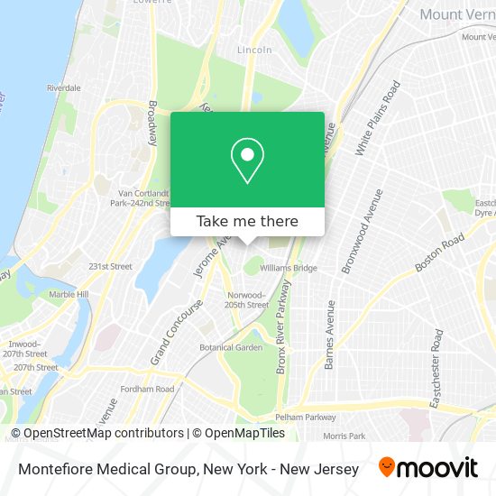 Montefiore Medical Group map