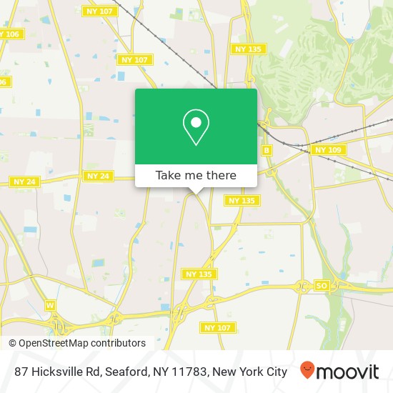 Mapa de 87 Hicksville Rd, Seaford, NY 11783