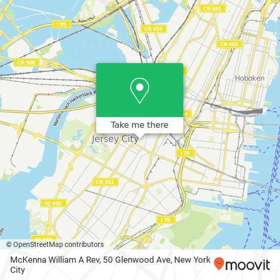Mapa de McKenna William A Rev, 50 Glenwood Ave