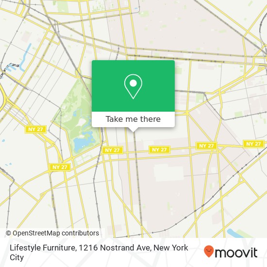 Mapa de Lifestyle Furniture, 1216 Nostrand Ave