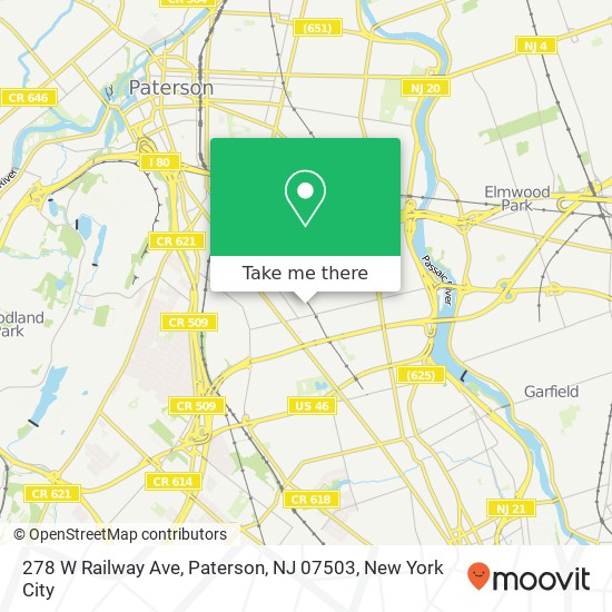 278 W Railway Ave, Paterson, NJ 07503 map