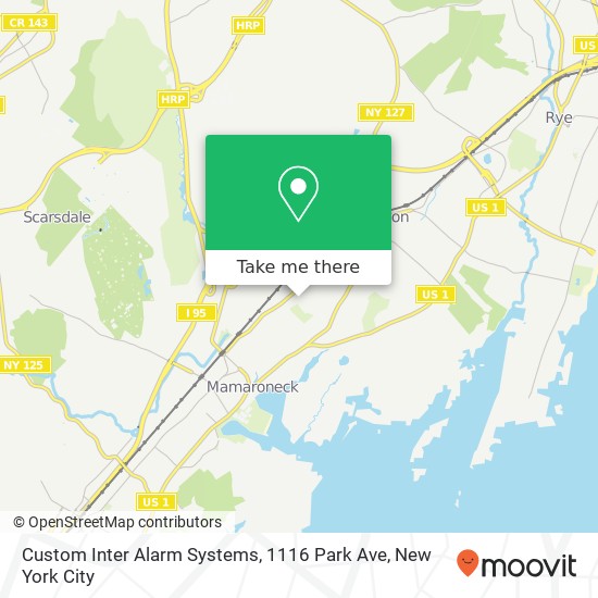 Mapa de Custom Inter Alarm Systems, 1116 Park Ave