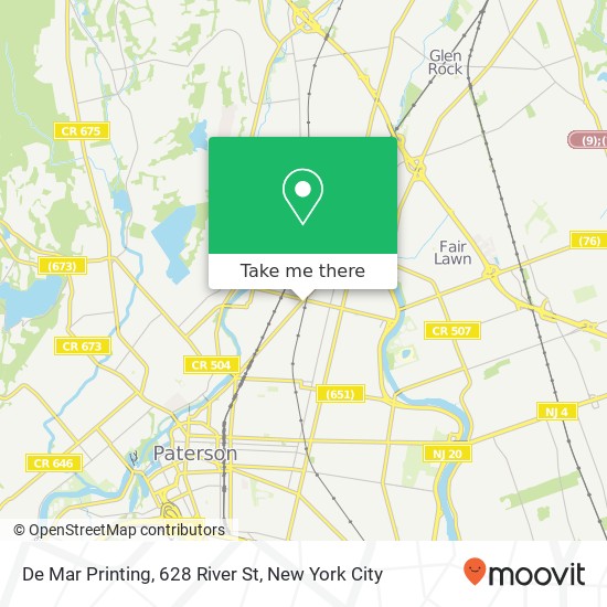 Mapa de De Mar Printing, 628 River St