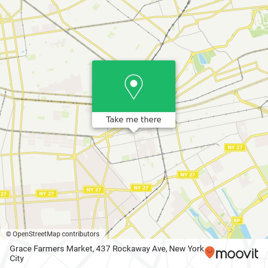 Mapa de Grace Farmers Market, 437 Rockaway Ave