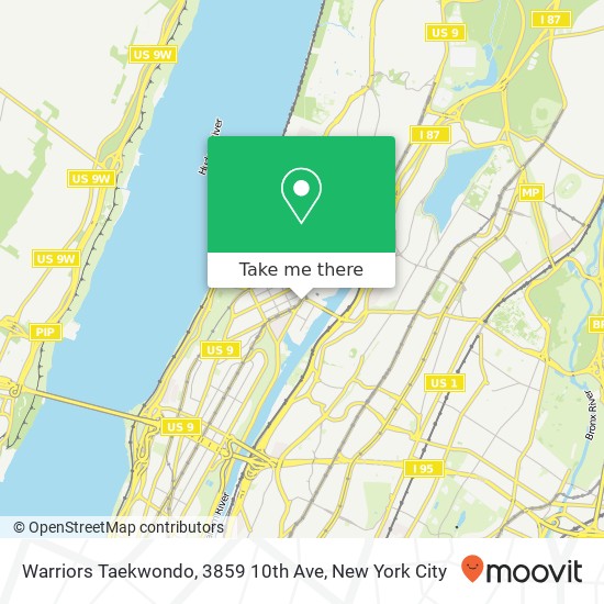 Mapa de Warriors Taekwondo, 3859 10th Ave