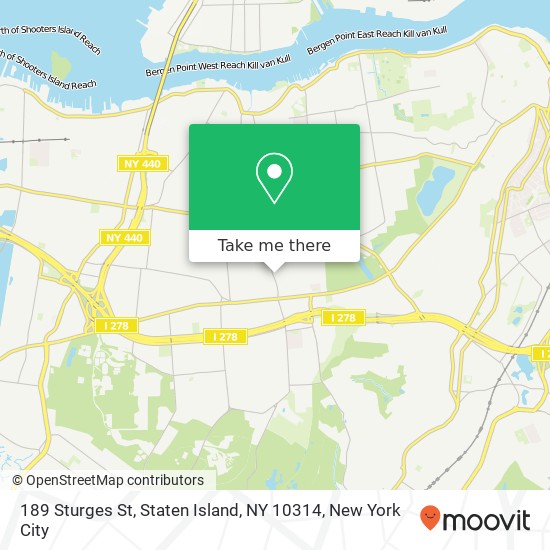 Mapa de 189 Sturges St, Staten Island, NY 10314