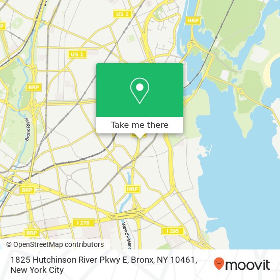 Mapa de 1825 Hutchinson River Pkwy E, Bronx, NY 10461