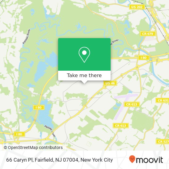66 Caryn Pl, Fairfield, NJ 07004 map