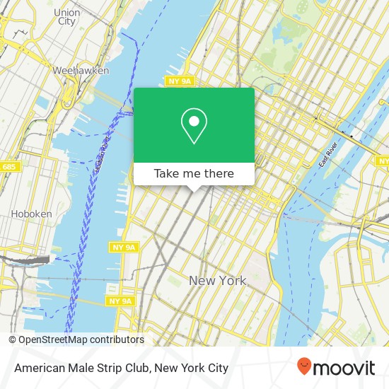 American Male Strip Club map