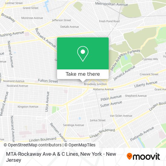 Mapa de MTA-Rockaway Ave-A & C Lines