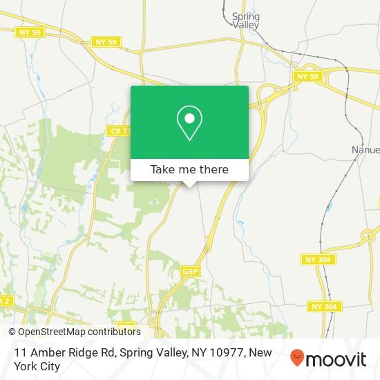 Mapa de 11 Amber Ridge Rd, Spring Valley, NY 10977