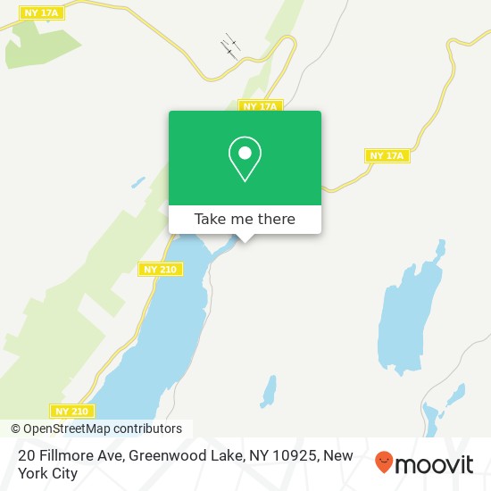 Mapa de 20 Fillmore Ave, Greenwood Lake, NY 10925