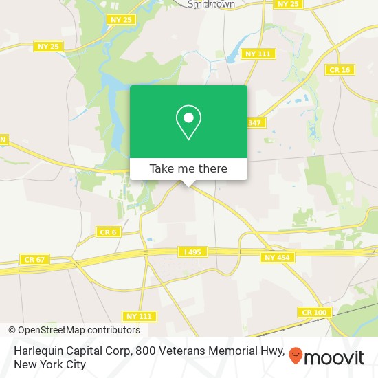 Harlequin Capital Corp, 800 Veterans Memorial Hwy map