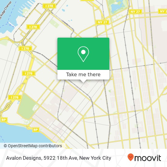 Mapa de Avalon Designs, 5922 18th Ave
