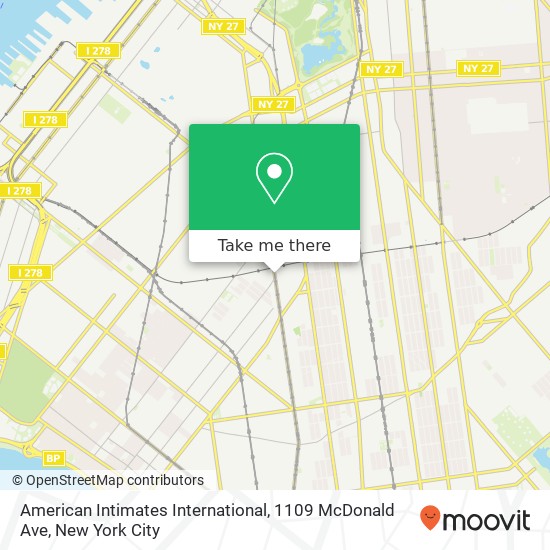 Mapa de American Intimates International, 1109 McDonald Ave