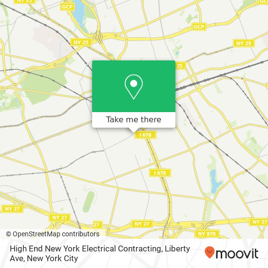 High End New York Electrical Contracting, Liberty Ave map