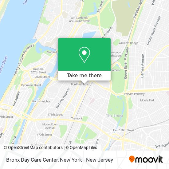 Bronx Day Care Center map