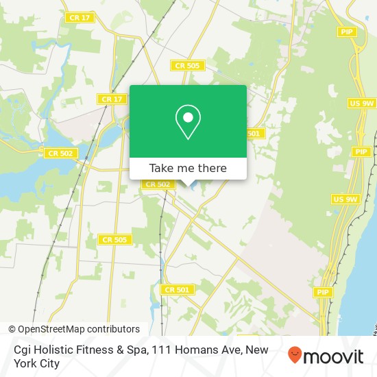 Mapa de Cgi Holistic Fitness & Spa, 111 Homans Ave