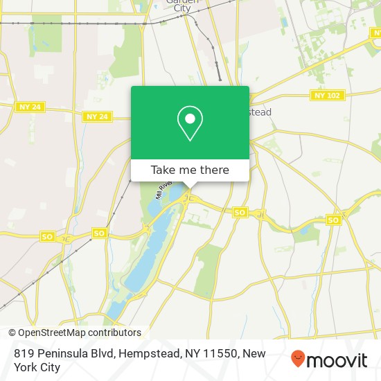 819 Peninsula Blvd, Hempstead, NY 11550 map