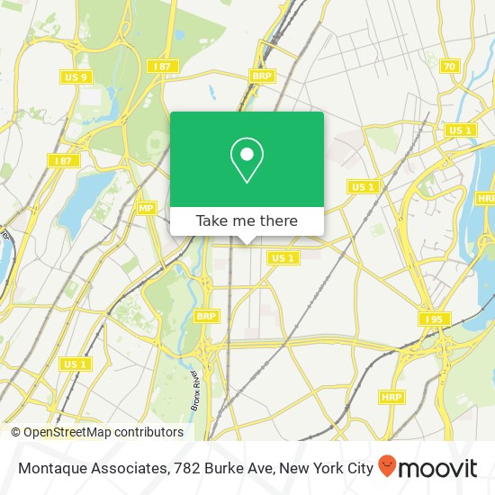 Mapa de Montaque Associates, 782 Burke Ave