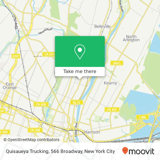 Mapa de Quisaueya Trucking, 566 Broadway